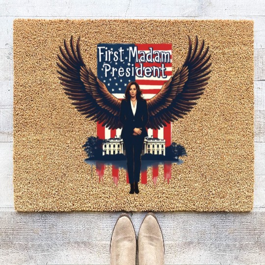 FIRST MADAM PRESIDENT, KAMALA HARRIS Coir Doormats