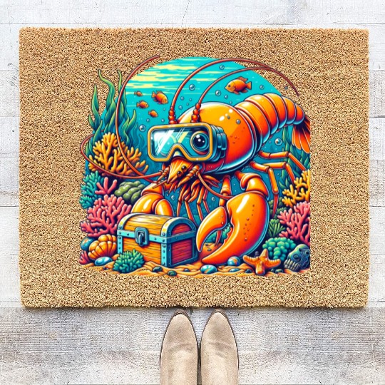 Shrimp Exploration-Underwater Adventure Coir Doormats