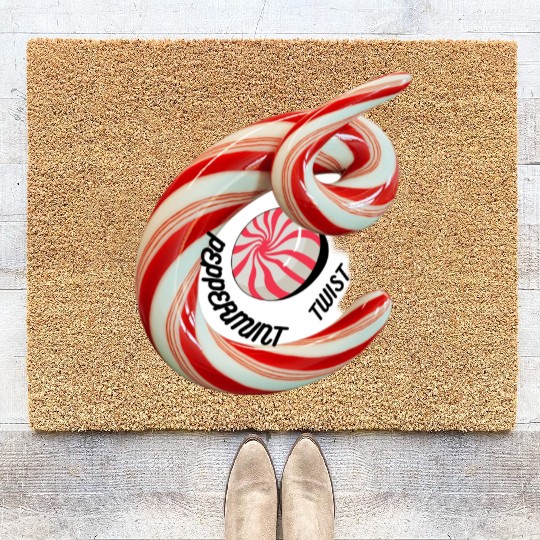 Peppermint Candy Coir Doormats