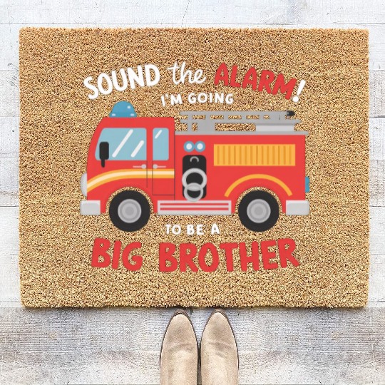 Sound the Alarm - I'm Going to be a Big Brother! Coir Doormats