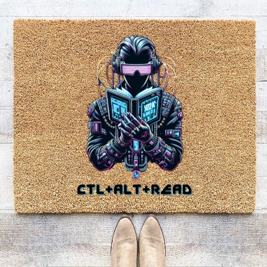 Ctl+ Alt + Read Y2K Reading Book Lover Gift Coir Doormats