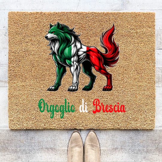 The pride of Brescia Italy flag Coir Doormats