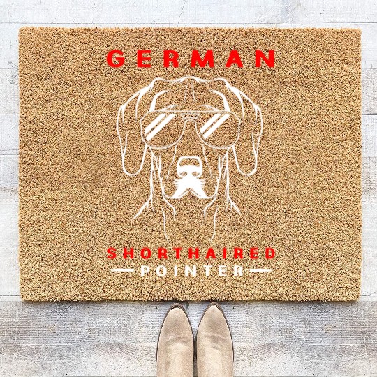 Dog With Sunglasses German Shorthaired Pointer Dog Coir Doormats