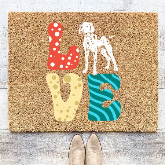I Love My German Shorthaired Pointer Coir Doormats
