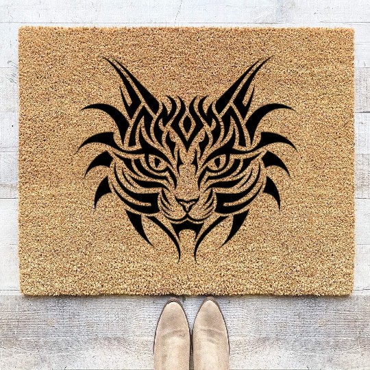 Cat Pet T Tattoo Coir Doormats