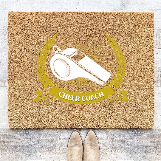 Cheer Coach Cheerleading Funny Cheerleader Humor S Coir Doormats