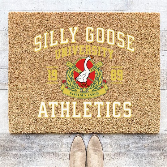 Silly Goose University Athletics Funny Goose Sport Coir Doormats