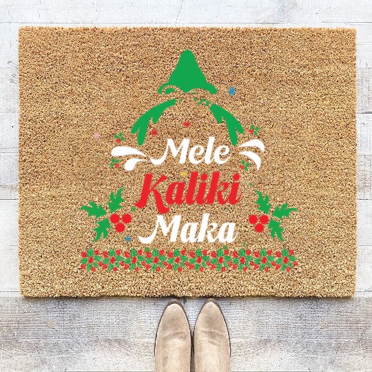Mele Kalikimaka Coir Doormats For Women Hawaiian Hawaii Chri