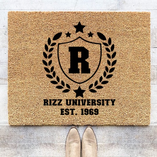 Rizz University Est. 1969 Rizz Academy Rizzlerrizz Coir Doormats
