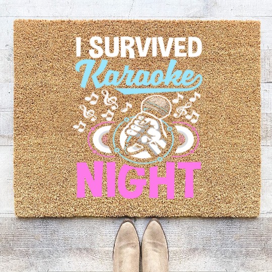 I Survived The Karaoke Night Coir Doormats