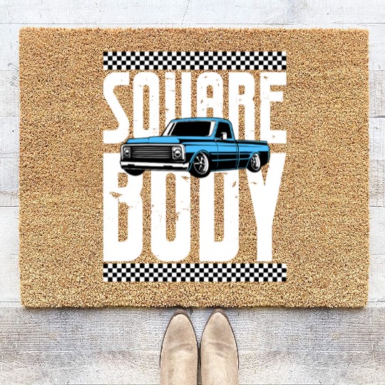 Vintage American Square Body Truck 4x4 Mud Trucks Coir Doormats