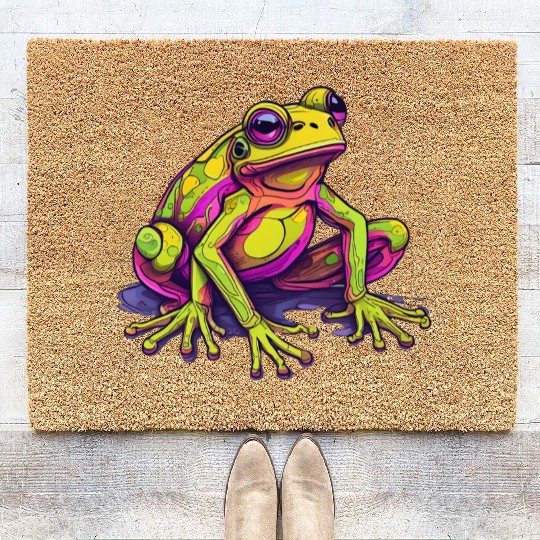 Frog Neon Coir Doormats