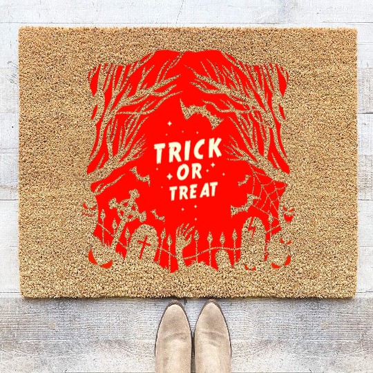 Trick or Treat Graveyard Coir Doormats