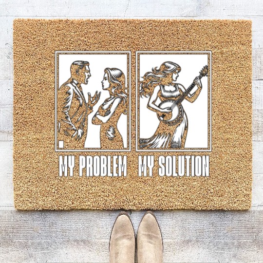 Bluegrass Music My Problem My Pictogram Mom Dad Coir Doormats
