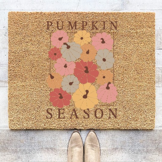 Boho Pumpkin Season: Fall Vibes & Autumn Charm Coir Doormats