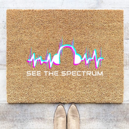See The Spectrum Radio Lovers Radio Coir Doormats