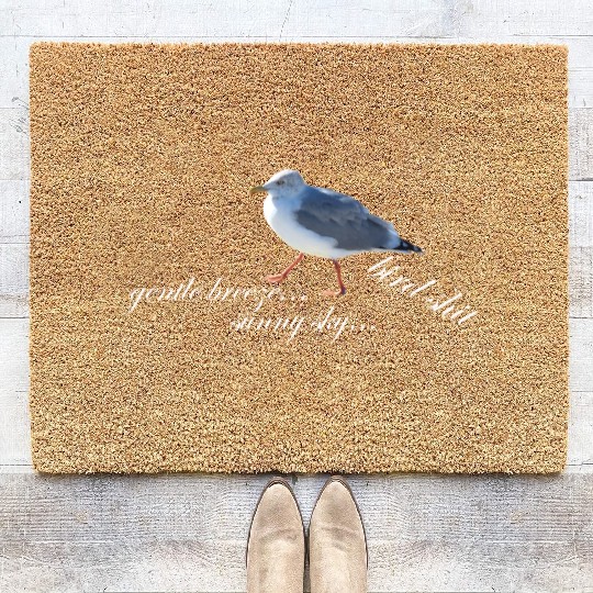 sun sea atlantic coast seagull holidays bird shit Coir Doormats