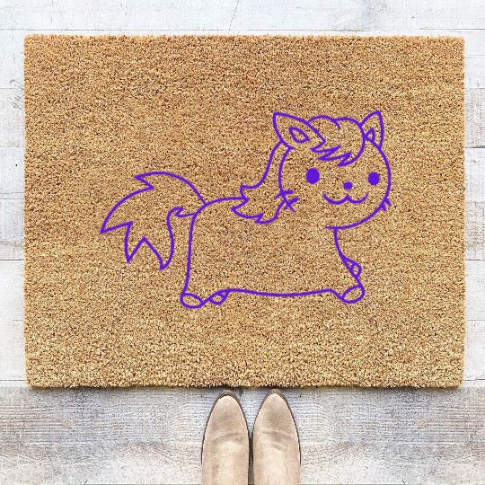 Little Pony Cat Face Little Small Horse Riding Fun Coir Doormats