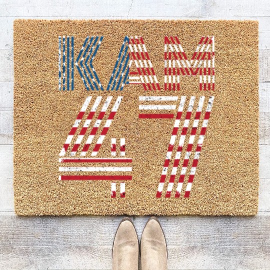 Kam 47 Kamala Harris President USA America 2024 Coir Doormats