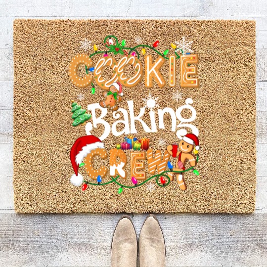 Cookie baking crew Cooking Lover Xmas Gingerbread Coir Doormats