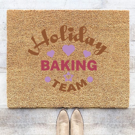 Holidays baking team Coir Doormats