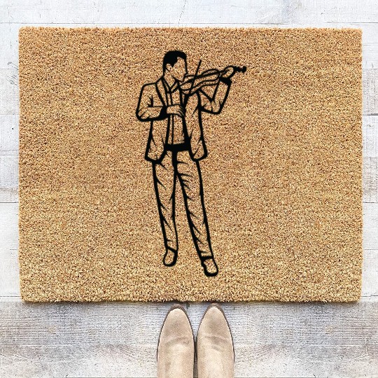 Violin Boy Sketch Coir Doormats