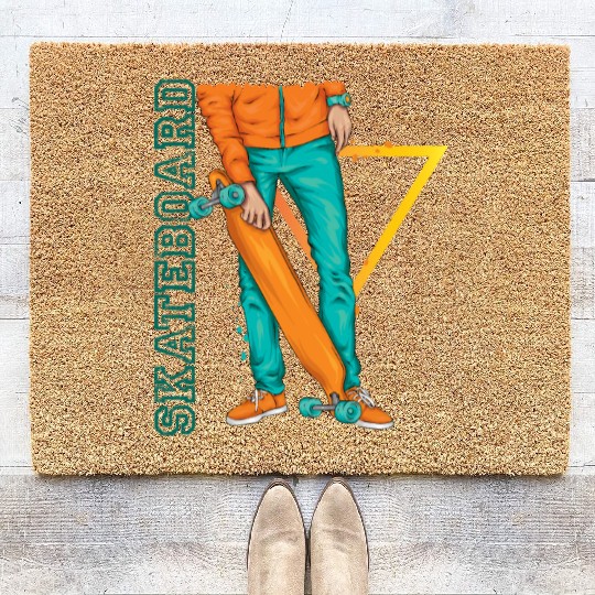 Skateboarding Design for Hardcore Skaters Coir Doormats