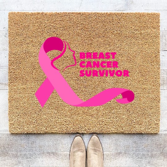 Breast cancer survivor Coir Doormats