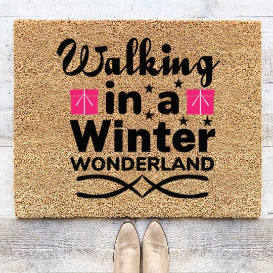 Walking in a winter wonderland Coir Doormats
