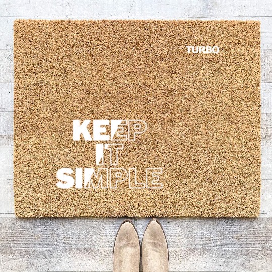 TURBO "KEEP IT SIMPLE" Merch Coir Doormats