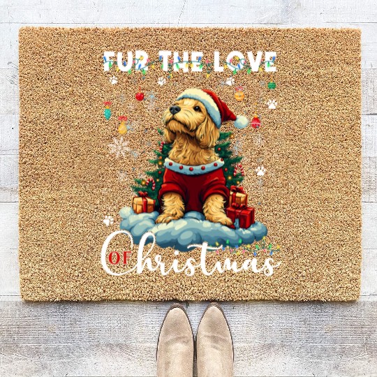 Golden Retriever Christmas Tree Decorations Dog Coir Doormats