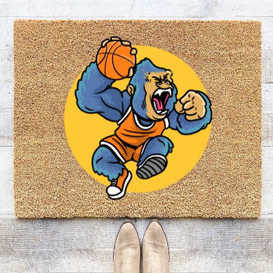 Basket Sports Baller Basketball Gorilla Coir Doormats