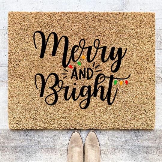 Merry And Bright Coir Doormats