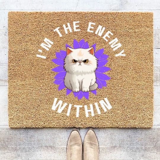 Fun fact i'm the enemy within kamala Harris 2024 Coir Doormats