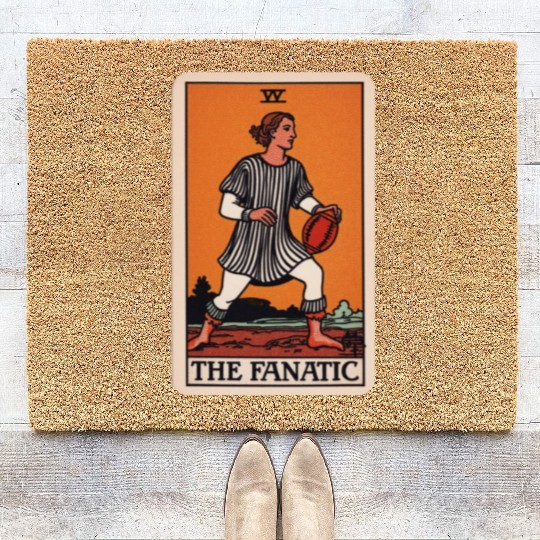 The Fanatic Fantasy Football Tarot Card Football Coir Doormats