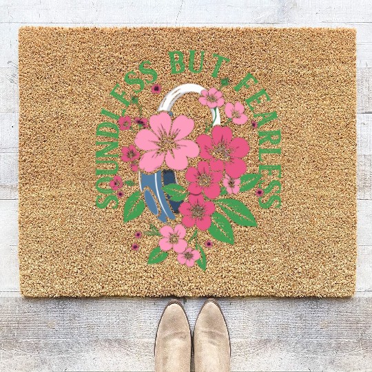 Hearing Impaired Deaf Soundless But Fearless Coir Doormats