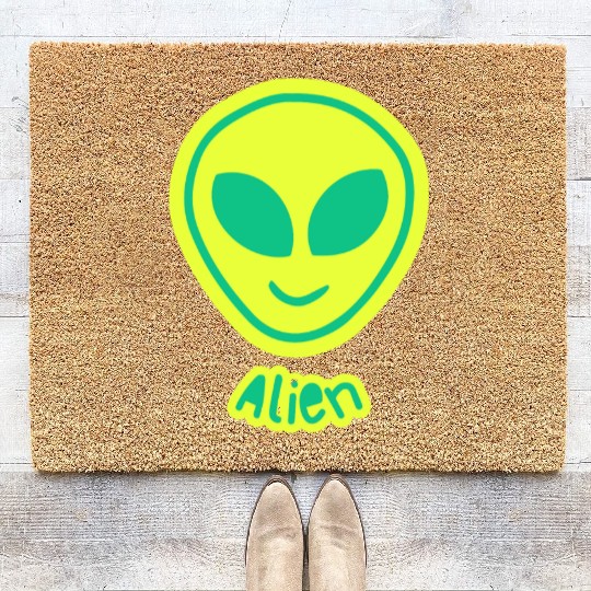 green alien Coir Doormats