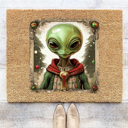 Aliens Christmas Coir Doormats