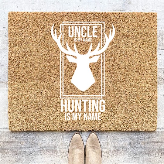 uncle is my name hunting is my game 2 Coir Doormats