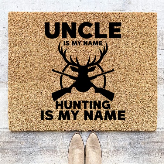uncle is my name hunting is my game 3 Coir Doormats
