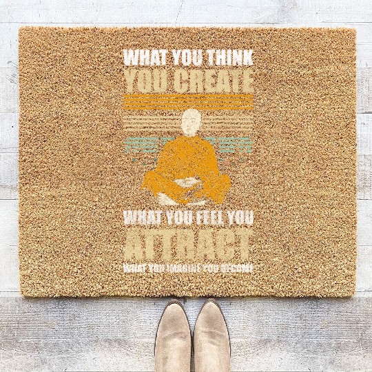 Yoga Spiritual Salvation Mindful Hindu Coir Doormats