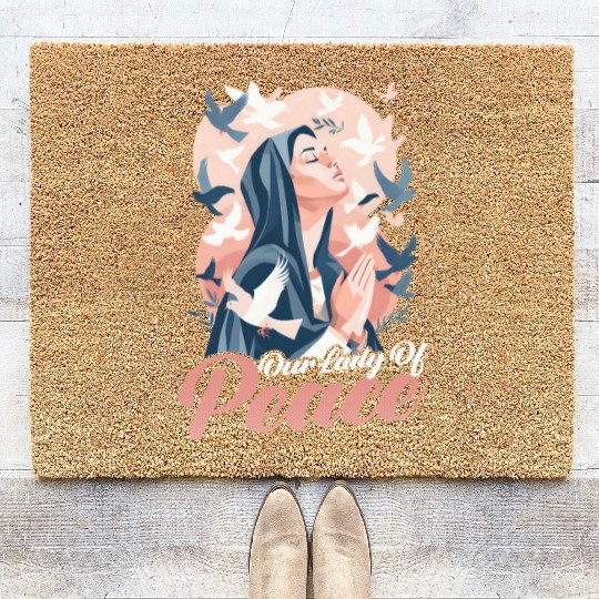 Virgin Mary Our Lady Of Peace Coir Doormats