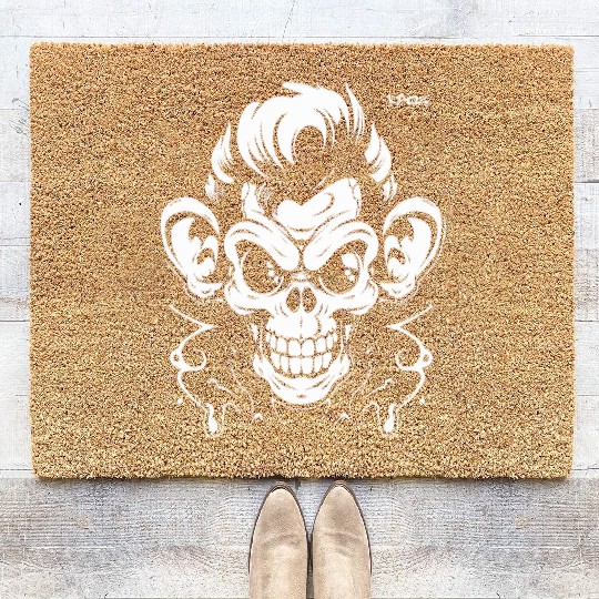 Graffiti Tattoo Monkey Coir Doormats