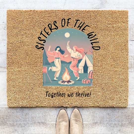 Sister of the wild together we thrive design Coir Doormats