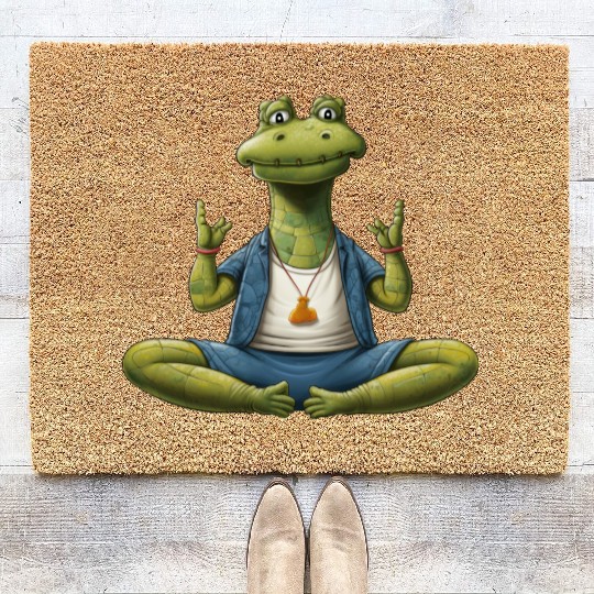 Crocodile Yoga / Yogi Crocodile Coir Doormats