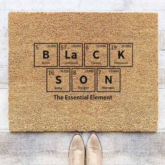 Black Son: The Essential Element - Periodic Table Coir Doormats