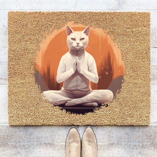 Yoga cat Coir Doormats