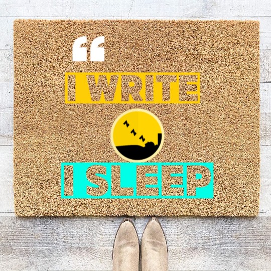 I Write I Sleep Funny Crime Writing Coir Doormats