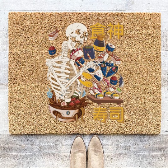 Goth Skeleton Coir Doormats Japanese Coir Doormats Sushi