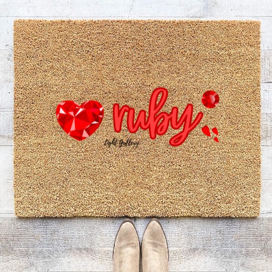 Ruby gemstone jewel Coir Doormats